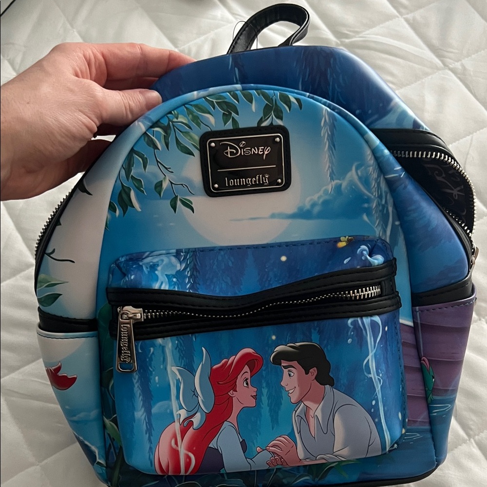 Loungefly Black and Blue Mini Backpack